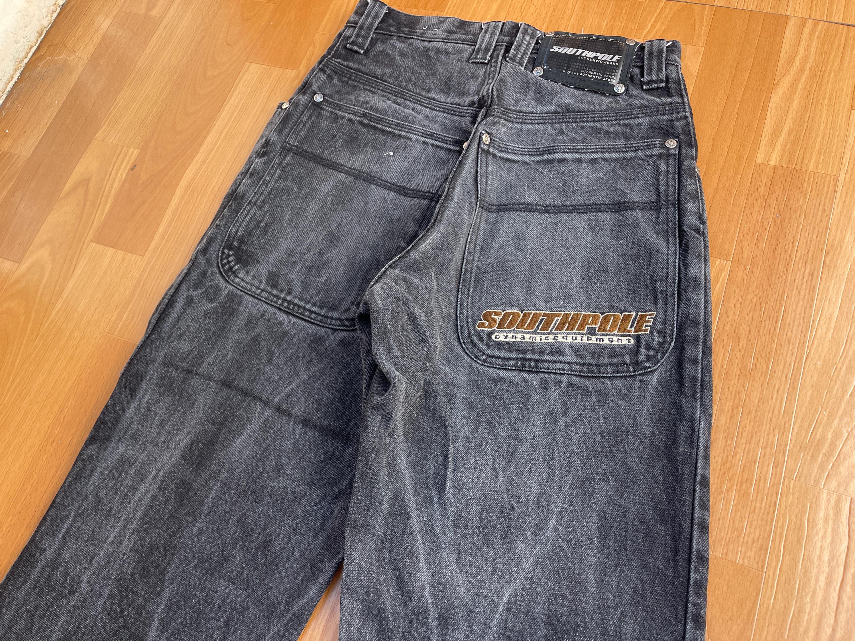 Southpole Jeans, Black Vintage Baggy Jeans, 90s Hip Hop 1990s Hip