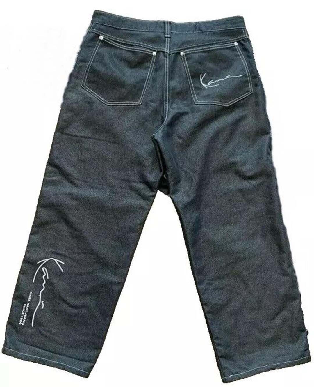 KARL KANI Jeans, Shiny Vintage Baggy Jeans Silver Metallic, Kani
