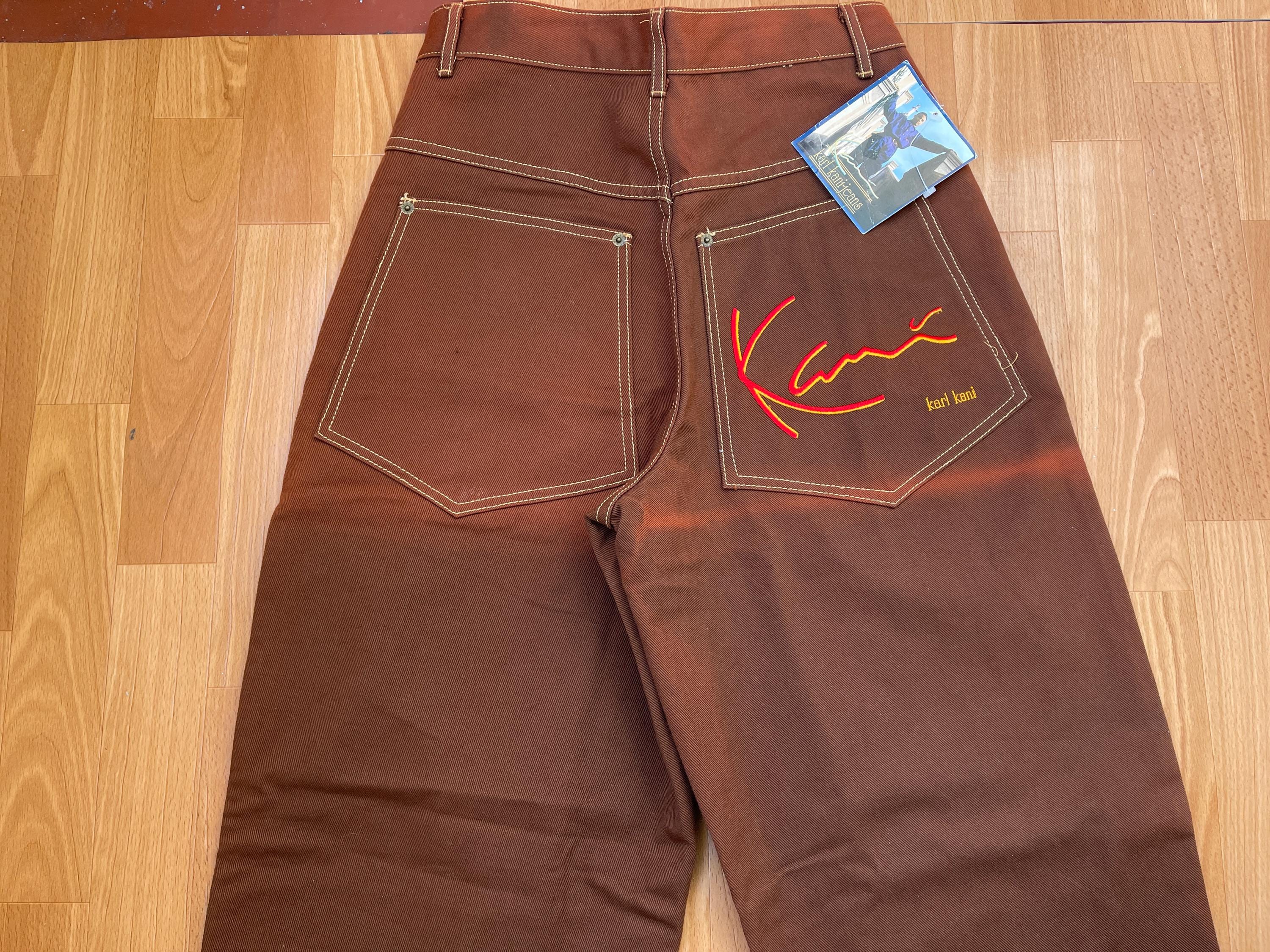 パンツ 90s karl kani baggy jeans made in USA KARL KANI Jeans, Vintage Kani Jeans Baggy Loose, 90s Hip Hop