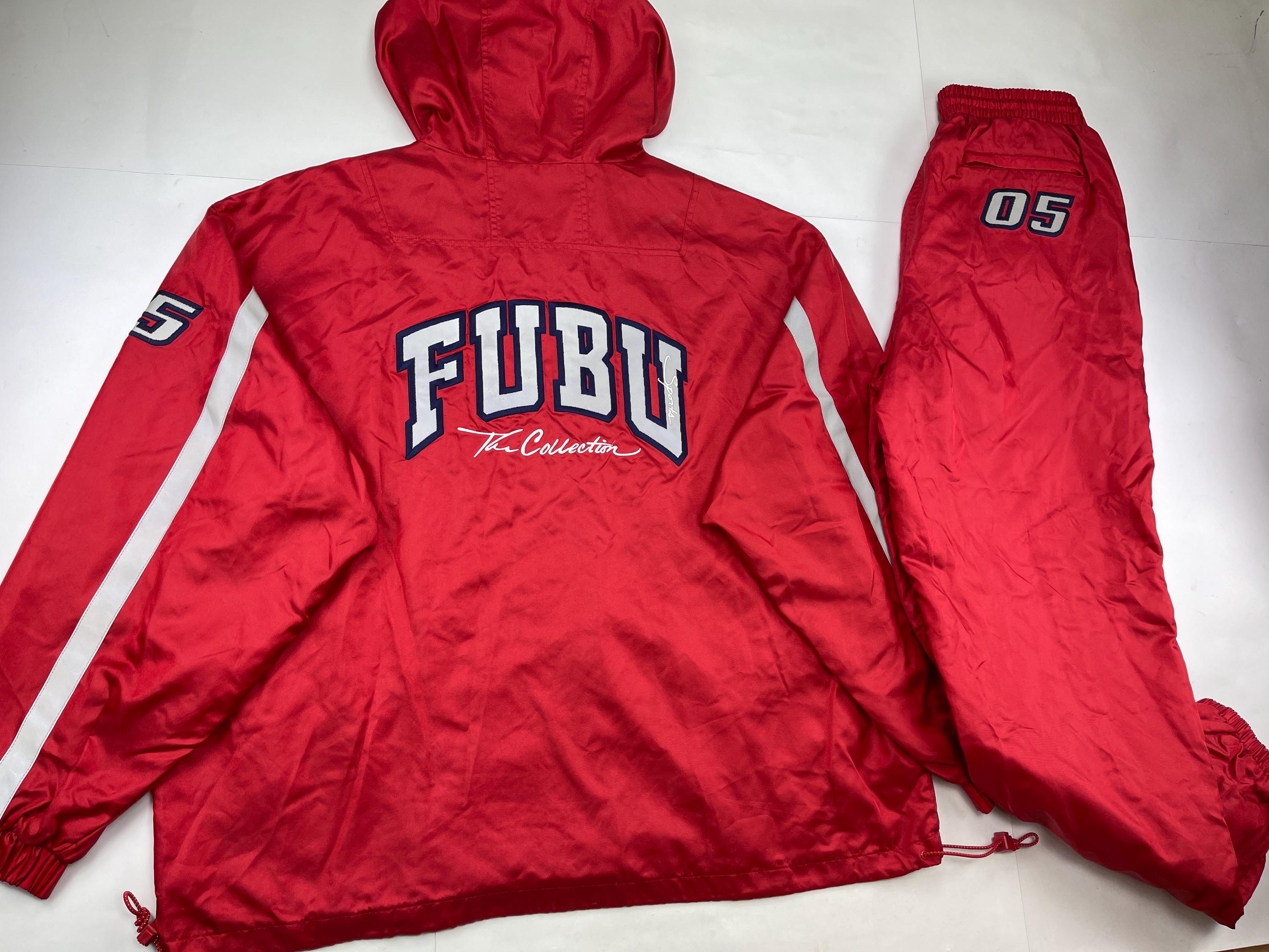 FUBU Tracksuit, 1990s, Baggy Track Suit Jacket and Pants Set, 90s