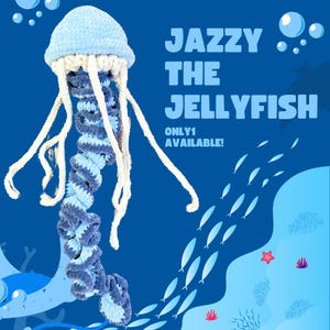 Jazzy the Jellyfish GIANT jellyfish crochet handmade stuffed animal plush toy