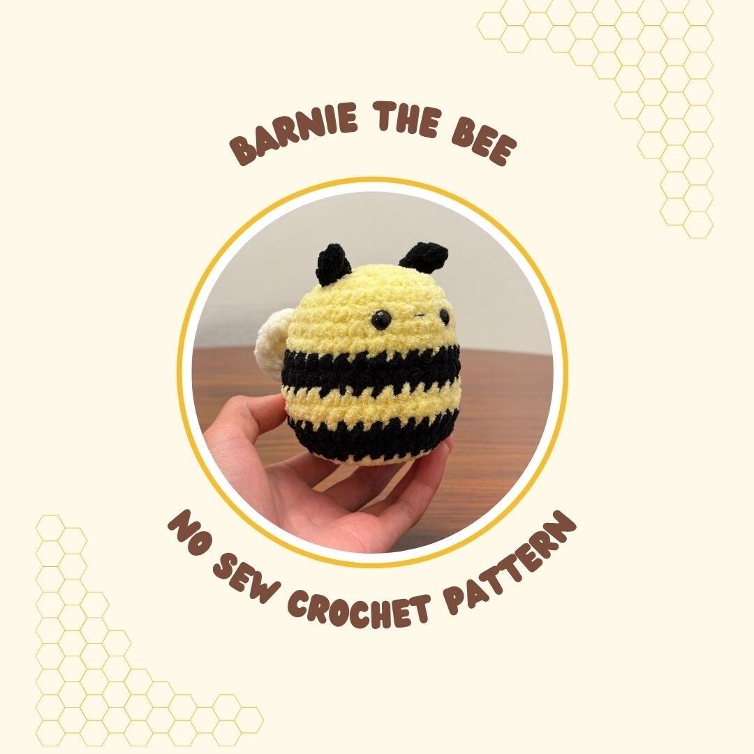No Sew Barnie the Bee Easy Beginner Friendly Crochet Pattern Quick 1 ...