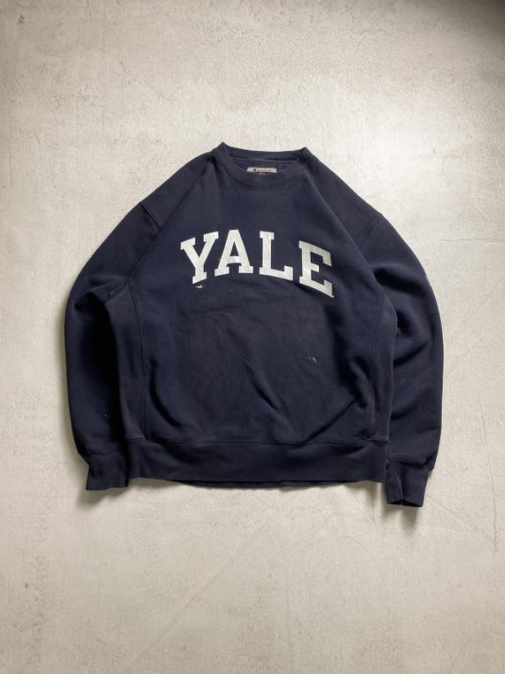 Vintage 90s Champion Yale Sweatshirt, Blue Long Sleeve Sweatshirt 
