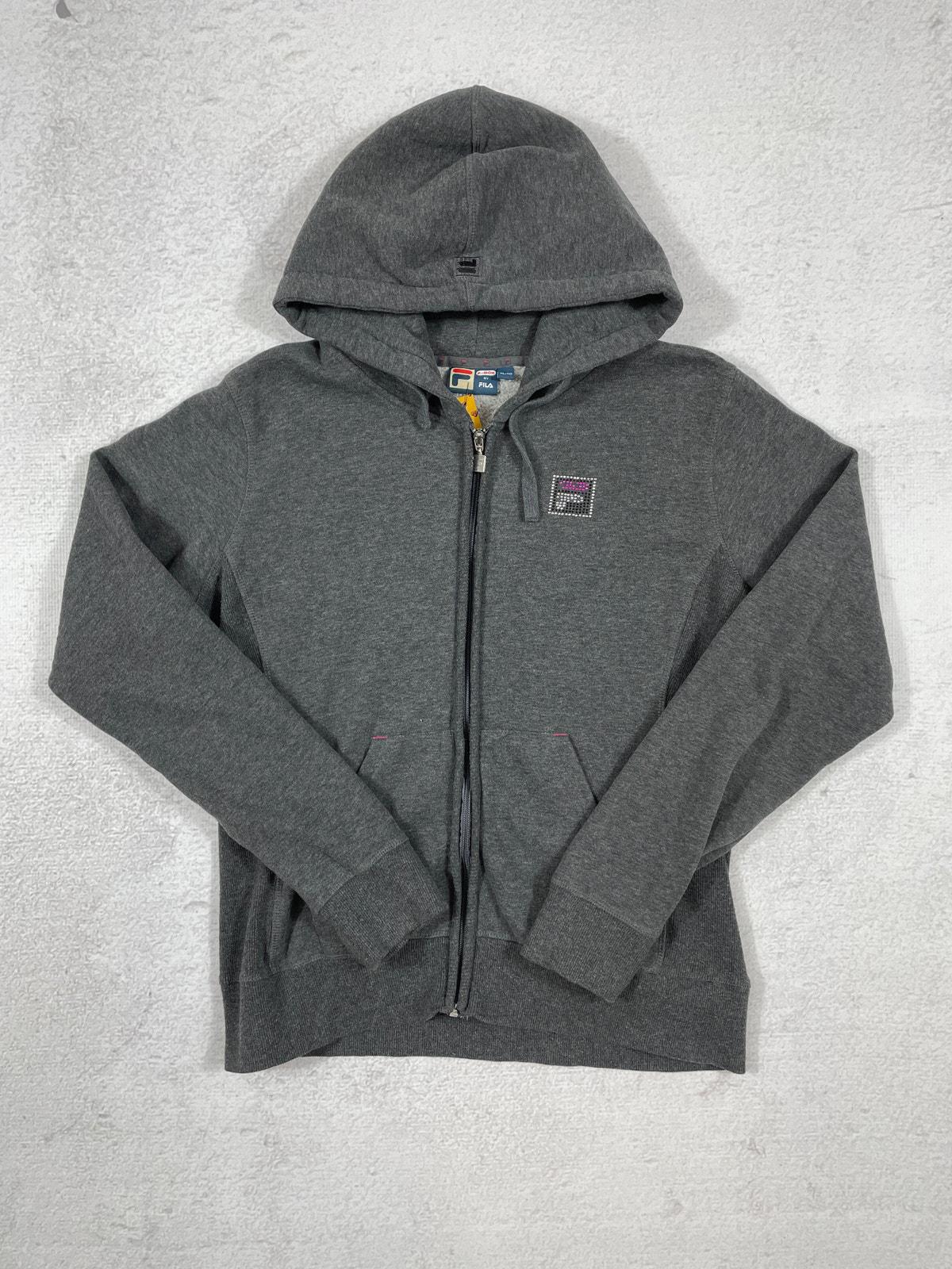 Vintage Fila Hoodie Fila Grey Hoodie Womens Full Sleeve Hoodie Zip up Hoodie Womenswear Women s XL Etsy