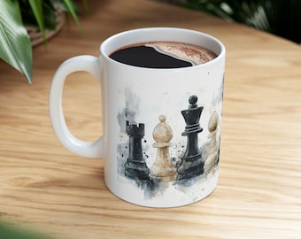 Chess piece mug, chess lovers gift
