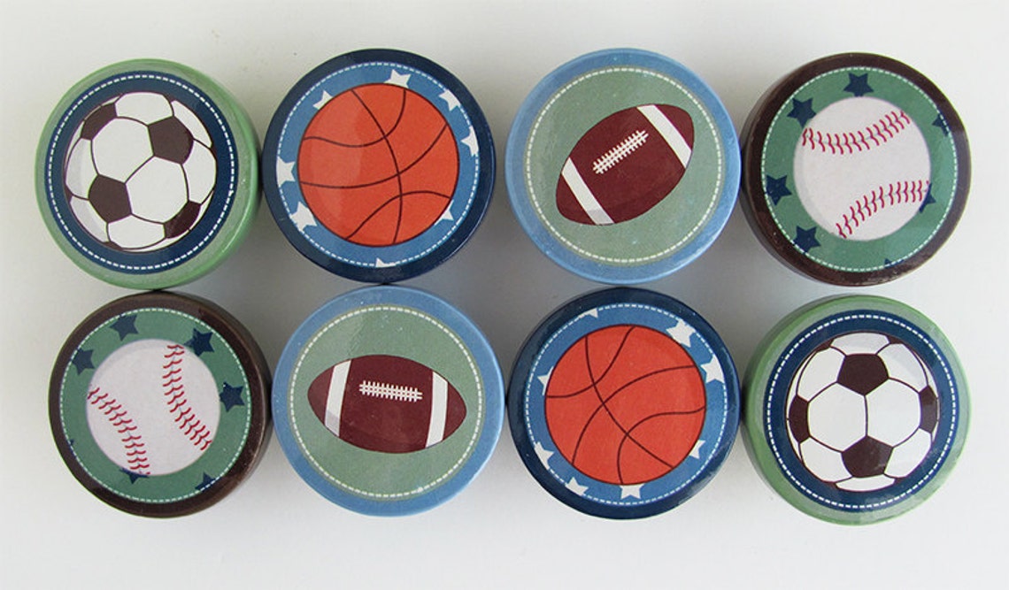 Sports Drawer Knobs Soccer Knobs Football Baseball Etsy