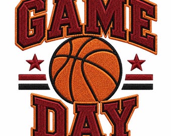 Stickdatei für Basketball-Spieltage, Stickdatei für Sportmaschinen, Basketball-Schulmannschaft (PES, DST, JEF, VP3, EXP, HUS, XXX)