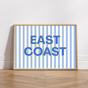 East Coast Wall Art | Beach House Art | Coastal Decor | Preppy Dorm Room | Coastal Granddaughter | New England Print | Nantucket Art