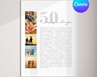 50 reasons we love you, 50 reasons why we love you, customizable 50 reasons, custom gifts for mom and dad, printable, 50 things we love