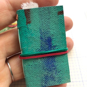 Set of 2 Itty Bitty Art Bricolage Junk Journal Ornaments