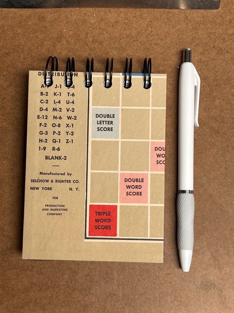 Choice Small Scrabble Game Board Notebook Journal 100 Pages - Etsy