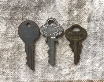 Vintage Keys for Junk Journal or Mixed Media Assemblage Lot A