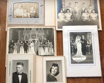 Lot of 6 Large Vintage Photos
