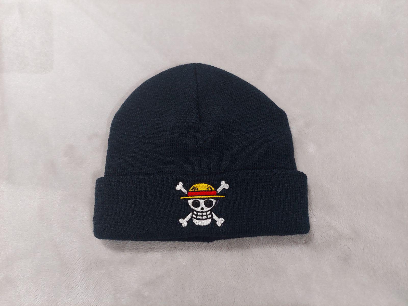 Black One Piece Anime Beanie Hat Skull Luffy Knitted Cosplay Anime Headwear NEW! Luffy Beanie - Etsy main image 2