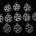 10 Silver Pewter Pentacle Pentagram Charms