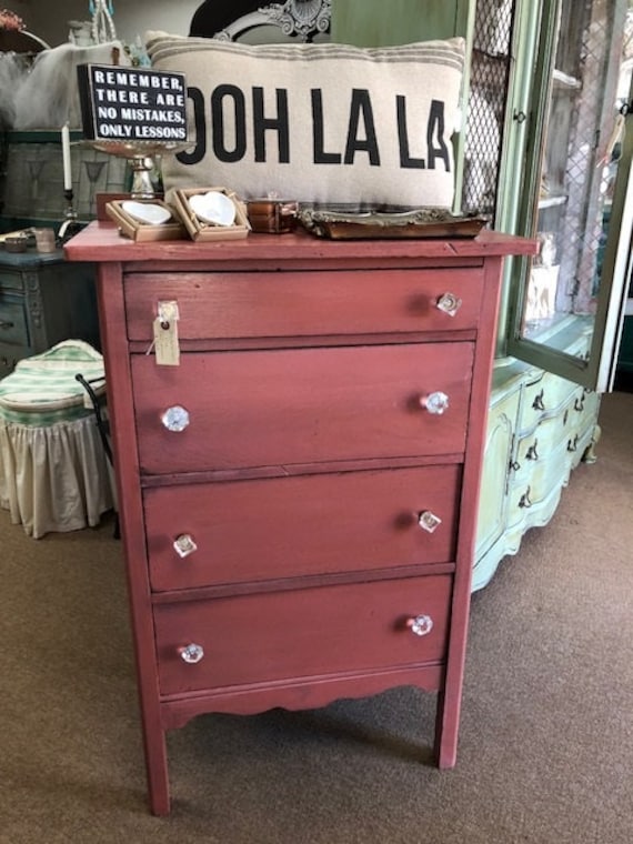 Small Very Old Dresser In Scandanavian Pink Etsy