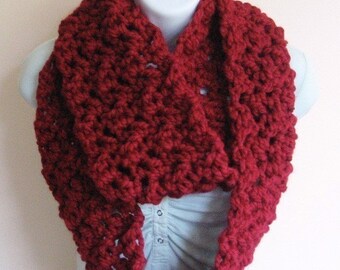 Ruby Red Infinity Scarf