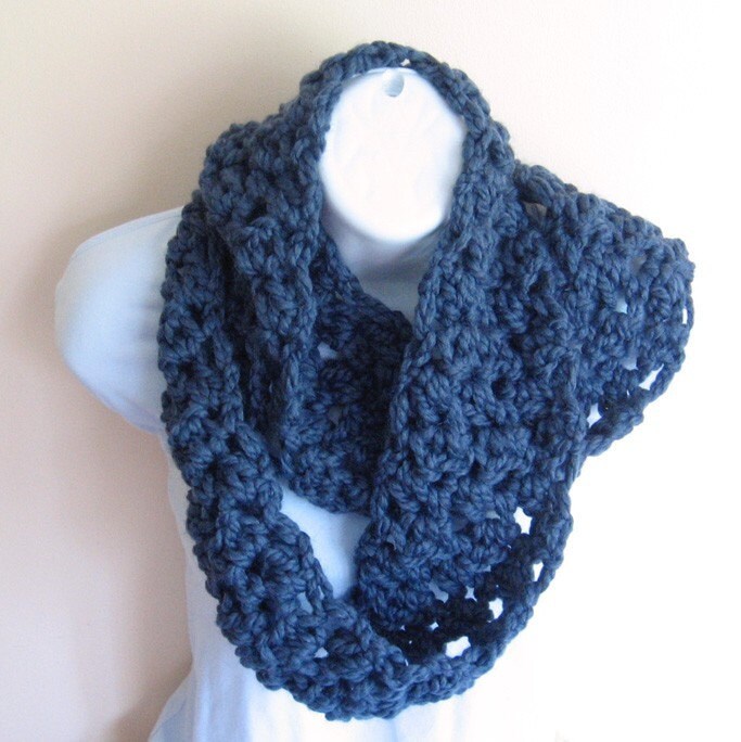 Blueberry Beautiful Infinity Scarf. Women Accessories Crochet - Etsy