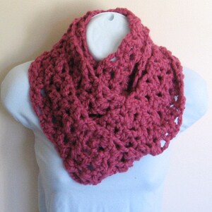 Raspberry Sorbet Circle Scarf\/Cowl