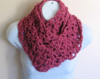 Raspberry Sorbet Circle Scarf\/Cowl