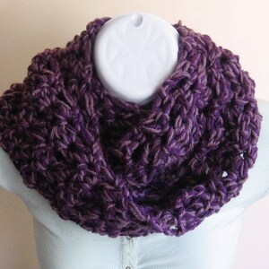 Pleasantly Purple Infinity Scarf. Women Accessories Crochet - Etsy