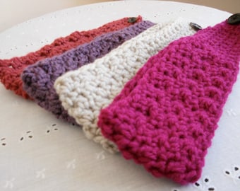 BESTSELLER - SALE - 2 Cozy Earwarmers/Headbands - Adult/Teen Size Women Accessories Crochet