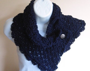 Midnight Moon Cowl in Twilight Time Blue