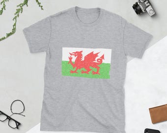 Dotty Wales Flag Short-Sleeve Unisex T-Shirt