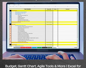 Project Management Excel Spreadsheet: Agile Gantt Chart Budget Tool