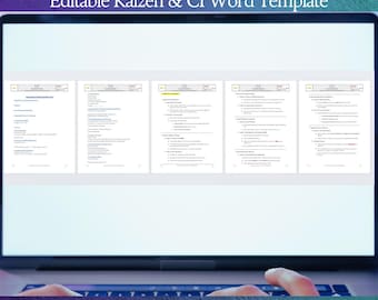 Lean Management Improvement Proposal Form: Editable Kaizen Word Template (Digital Download)