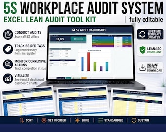 5S Implementation Bundle | Lean Audit Checklist Action Plan