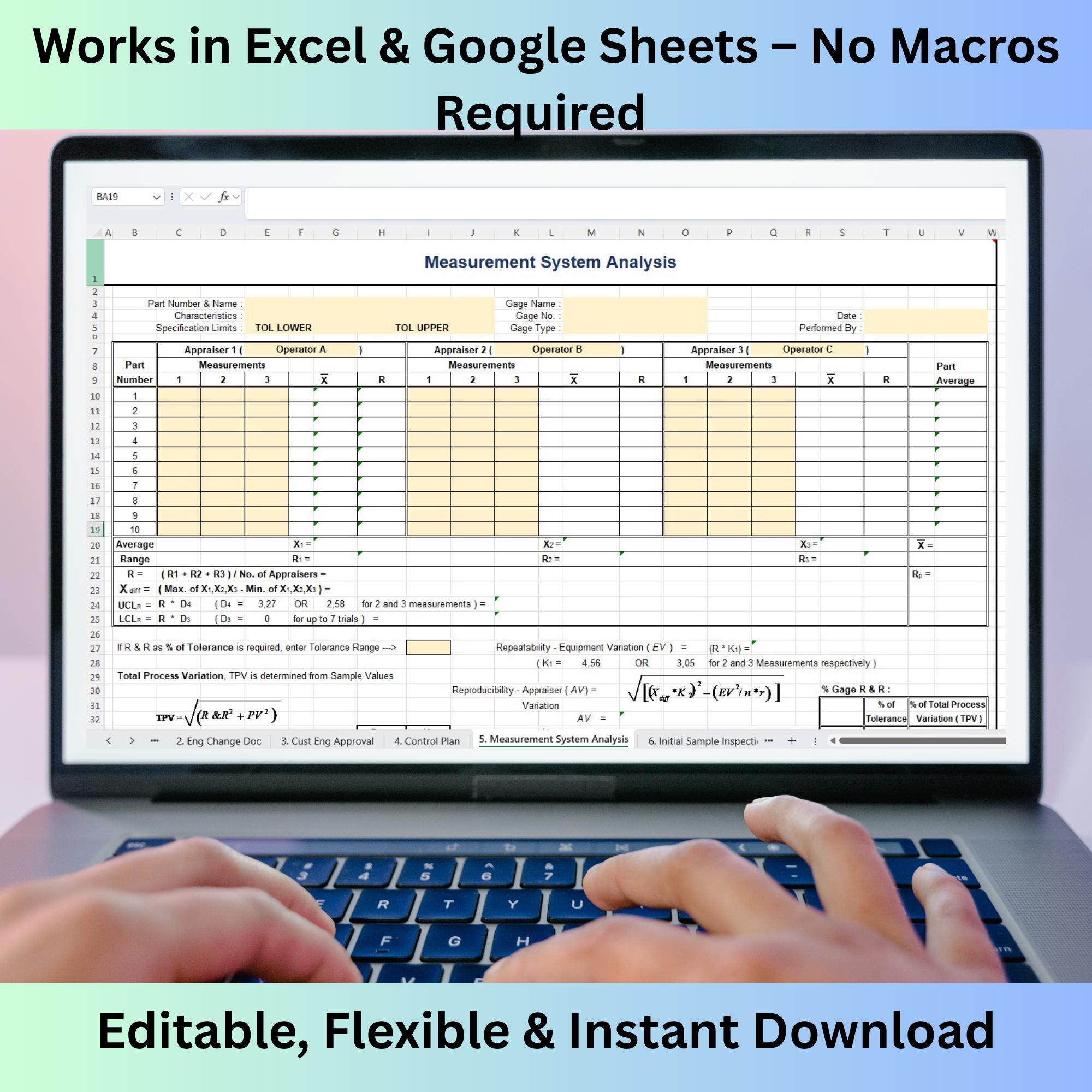 PPAP Submission Excel Template: IATF 16949 Automotive Quality Toolkit ...