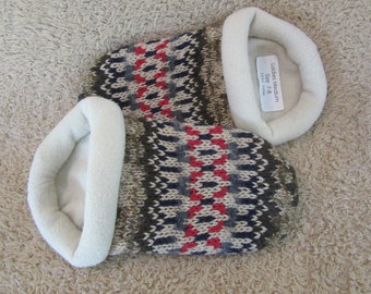 Brown Knit Ladies Slippers  Medium Size 7-8
