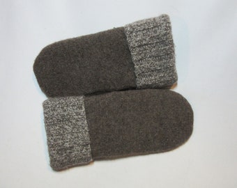 Women's Dark Brown Sweater Mittens