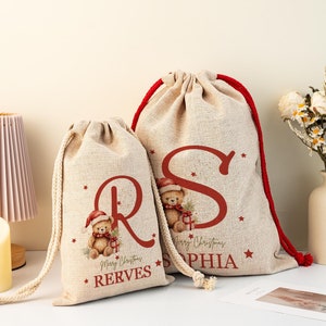 Personalised Christmas Sack, Merry Christmas Santa Sack, Christmas Eve Personlised Santa Sack, Christmas Eve Bag, Family Christmas Gifts