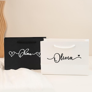 Bolsa de regalo con nombre personalizado, bolsa de regalo de cumpleaños, bolsa de regalo para ocasiones especiales, bolsa de regalo personalizada, bolsa de regalo de boda personalizada, bolsa de regalo navideña personalizada