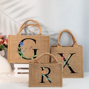 Personalized Proposal Bags, Bridesmaid Gift Bag With Name, Burlap Bags, Monogram Bridesmaid Gifts Bag, Bachelorette Party, Party Favor Bag