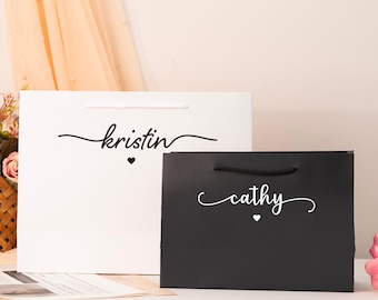 Custom Name Gift Bag, Reusable Party Favor Bags, Birthday & Special Occasion Tote Bags, Bridesmaid Gift Bags, Wedding Thank You Bags