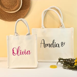 Personalized Proposal Bags, Bridesmaid Gift Bag With Name, Burlap Bags, Monogram Bridesmaid Gifts Bag, Bachelorette Party, Party Favor Bag
