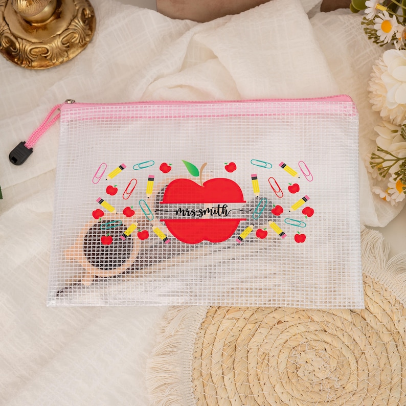 Personalized Teacher Office Bag, Custom Name Pencil Bags, Back to ...