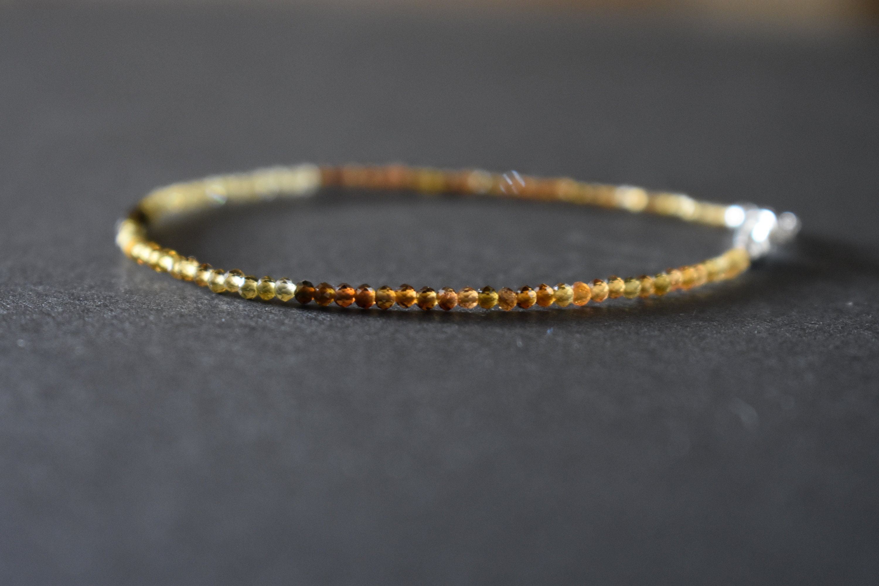 Green gold petrol tourmaline string bracelet. sparkly thin | Etsy Green gold petrol tourmaline string bracelet. sparkly thin | Etsy