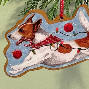 Jack Russell Terrier, Christmas Ornament, Brown Jack Russell, Handmade ornament, Pet Ornament, Dog Ornament,Jack Russell Gift,Dog Lover Gift