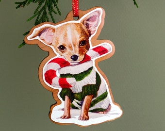 Chihuahua Ornament,Chihuahua,Christmas Ornament,Pet Ornament Wood,Chihuahua Gift,Dog Ornament,Pet Lover Gift,Dog Lover Gift,Stocking Stuffer
