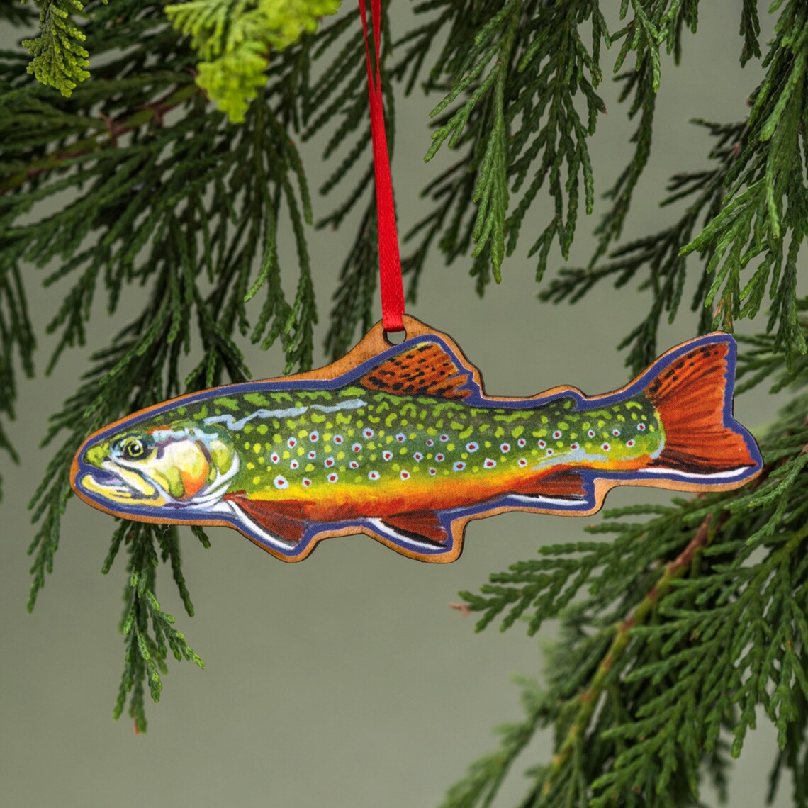 Appalachian Brook Trout Christmas Ornament Wood Tree Etsy