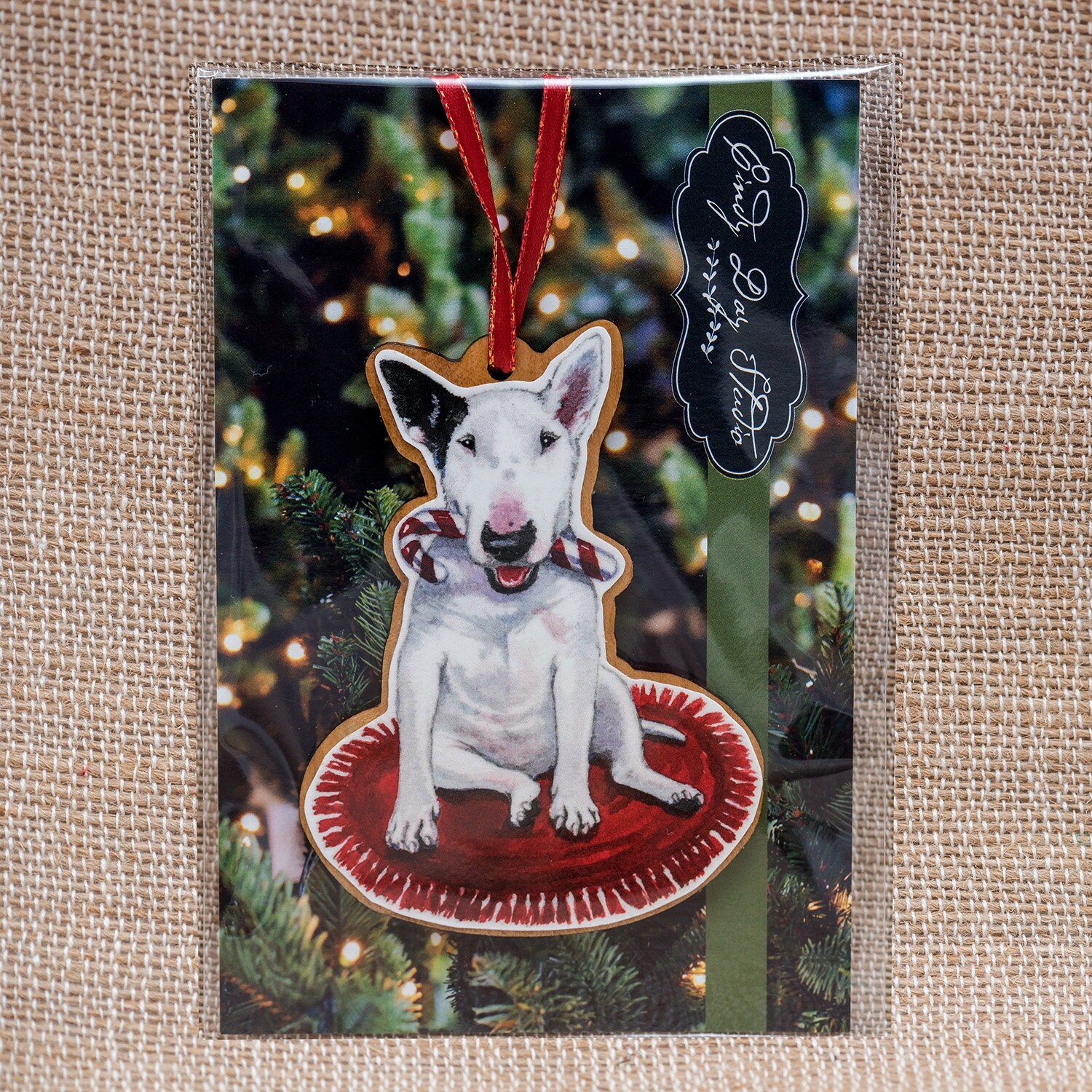 tesori dell' Caroline BB4258GF Merry Christmas Tree Bull Terrier