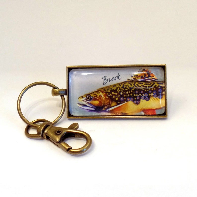 Handmade Fly Fishing Keychain Brook Trout Appalachian Etsy