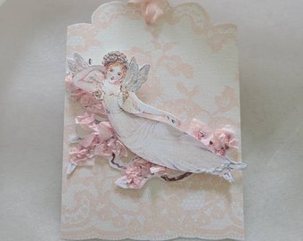 Sakura - a springtime mini paper doll muse gift tag