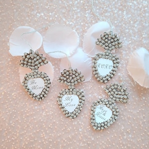 Be Mine - Valentine&#39;s silver ex-voto paper art gift tags