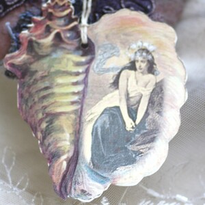 the mermaid within beautiful seashell art tags image 5