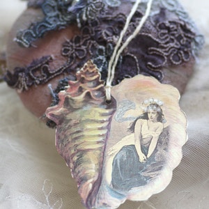 the mermaid within beautiful seashell art tags image 3